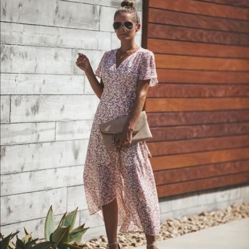 Floral wrap dress